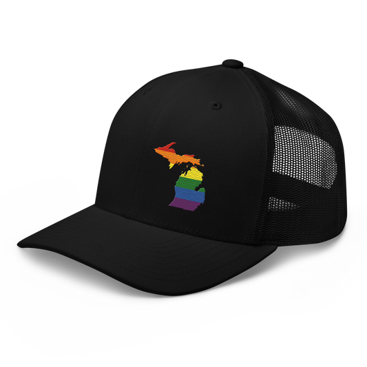 Michigan Trucker Hat (Rainbow Pride Edition)