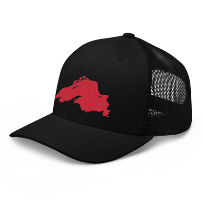 Lake Superior Trucker Hat | Lighthouse Red