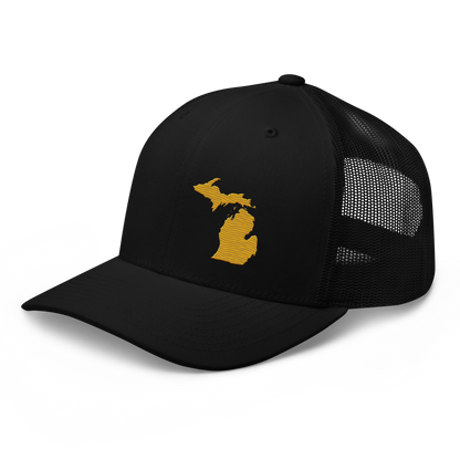 Michigan Trucker Hat | Gold Outline