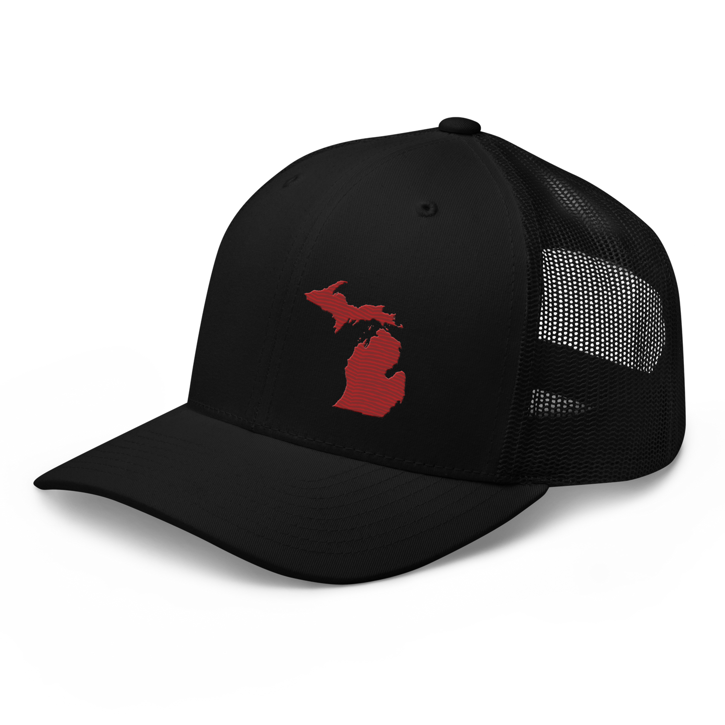 Michigan Trucker Hat | Thimbleberry Red Outline