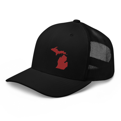 Michigan Trucker Hat | Thimbleberry Red Outline