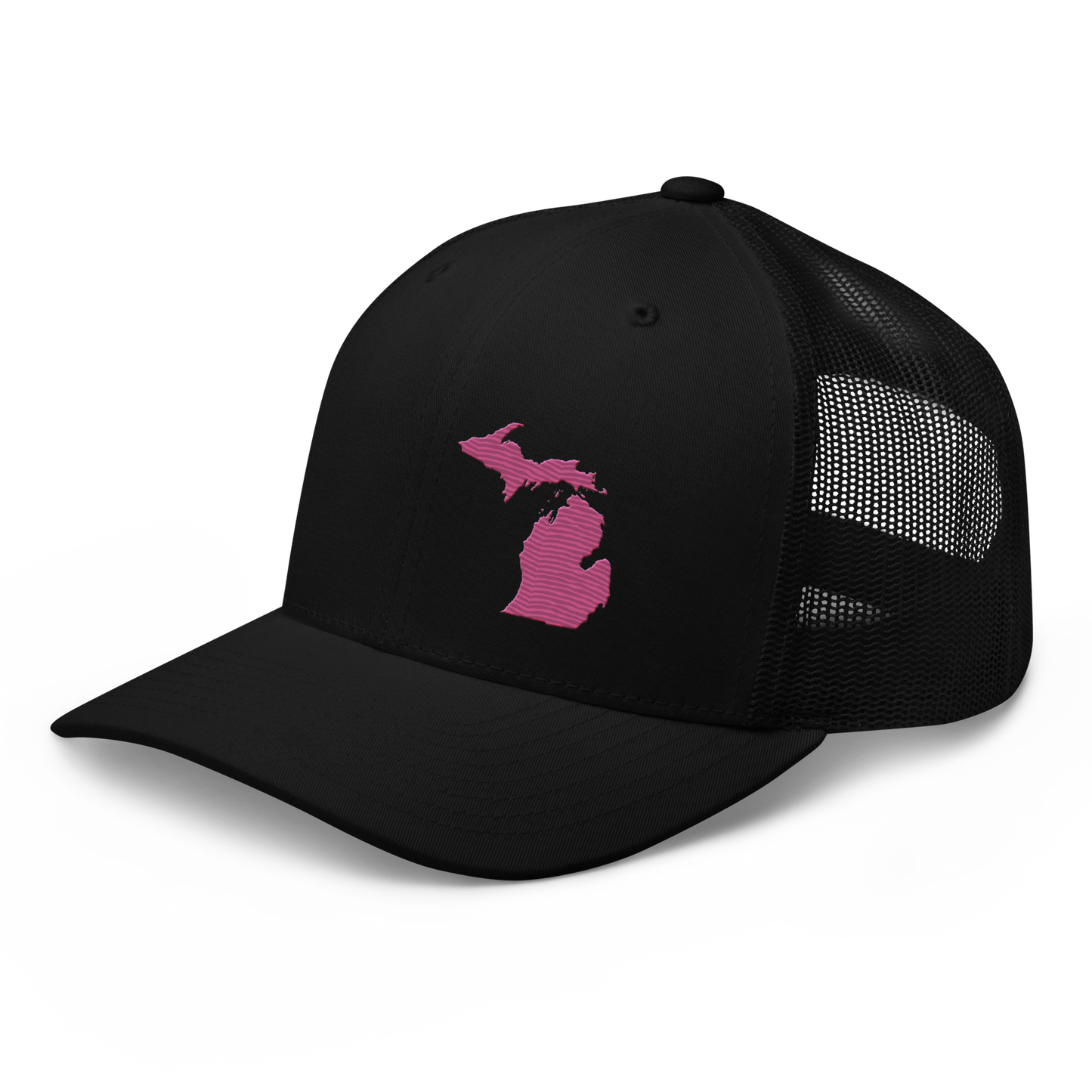 Michigan Trucker Hat | Apple Blossom Pink Outline