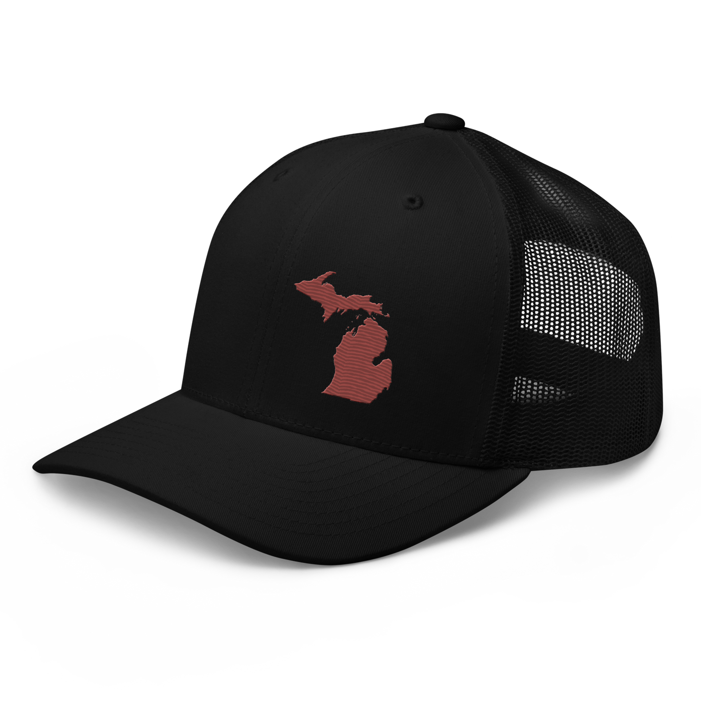 Michigan Trucker Hat | Ore Dock Red Outline