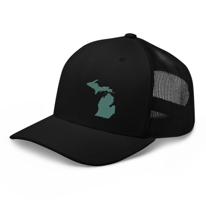 Michigan Trucker Hat | Copper Green Outline