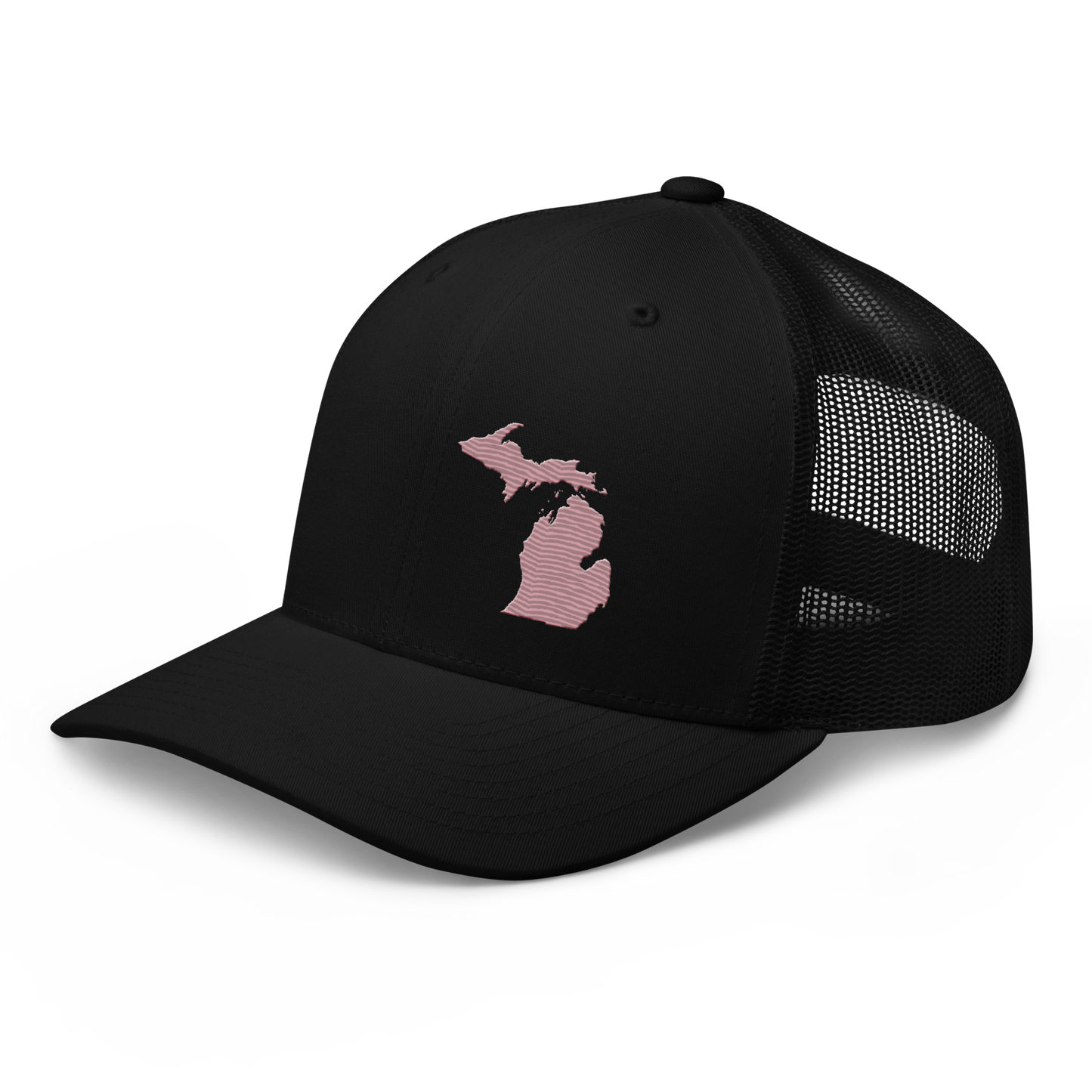 Michigan Trucker Hat | Cherry Blossom Pink Outline