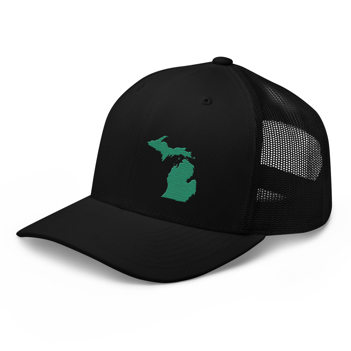 Michigan Trucker Hat | Emerald Green Outline