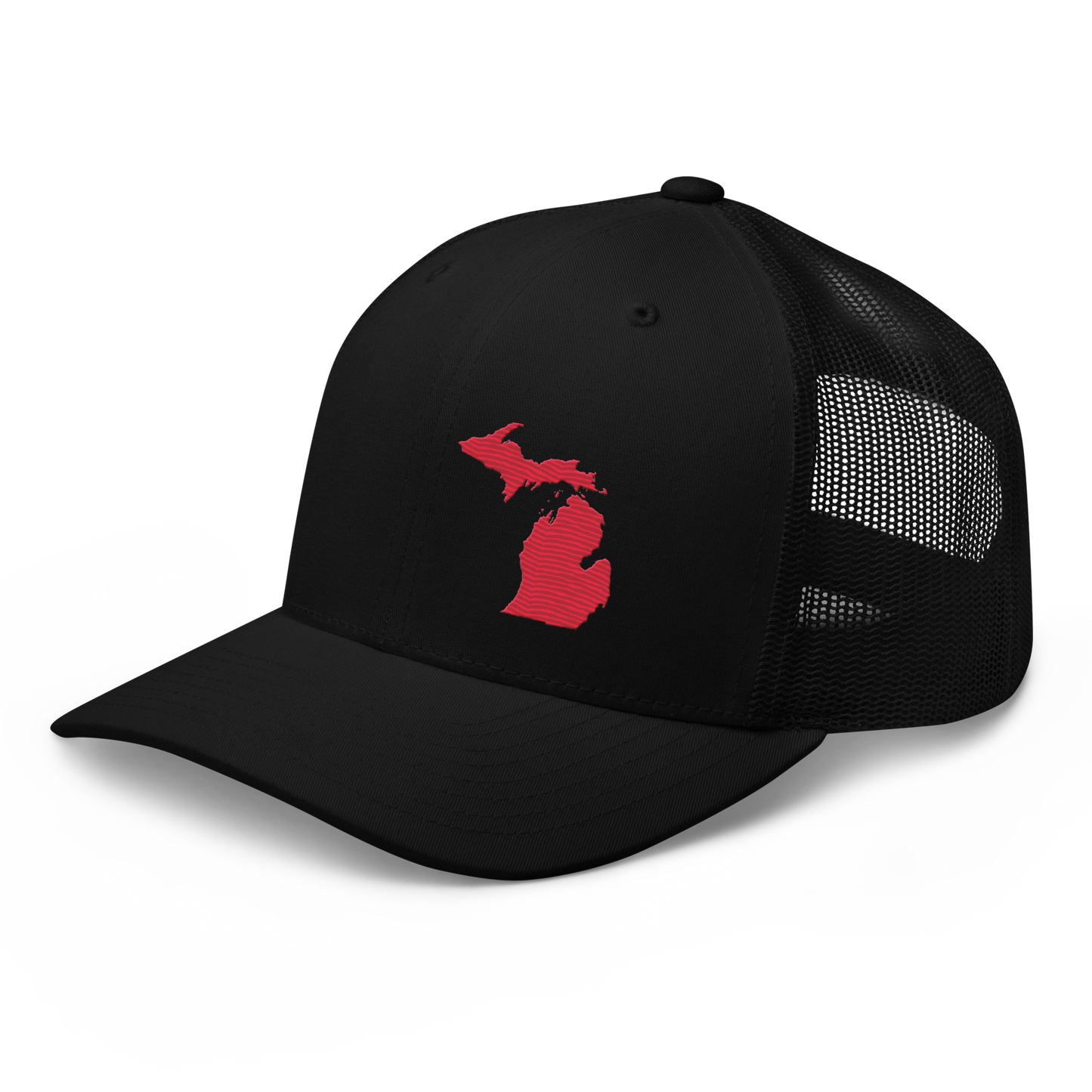 Michigan Trucker Hat | Lighthouse Red Outline