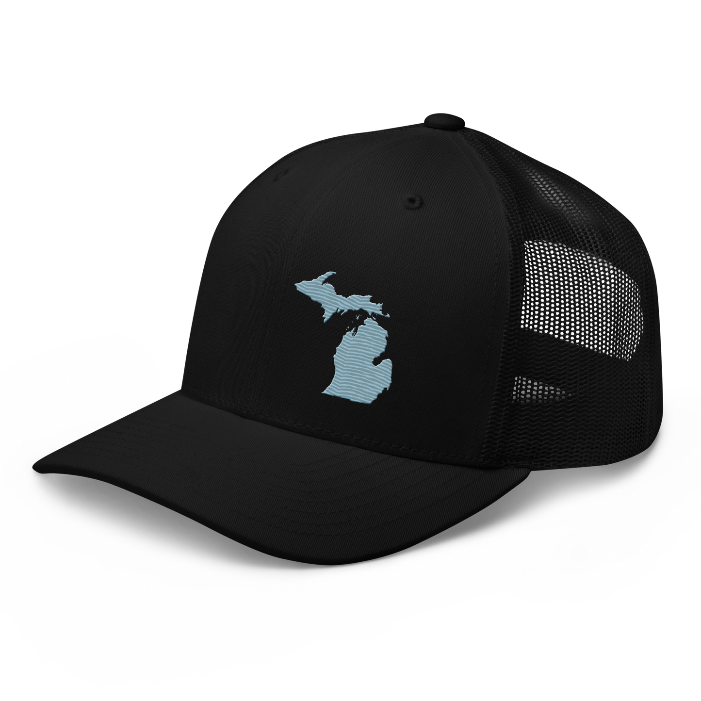 Michigan Trucker Hat | Opal Blue Outline