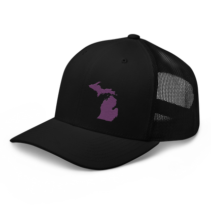 Michigan Trucker Hat | Plum Outline