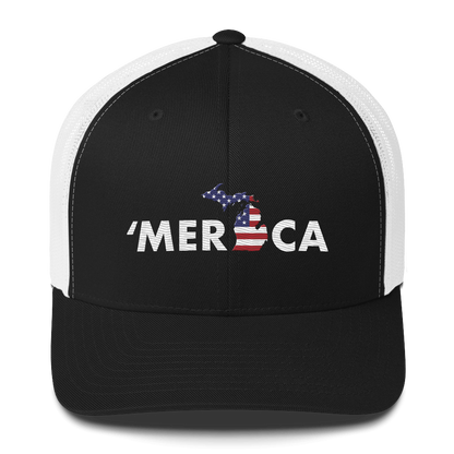 Michigan 'Merica' Trucker Hat (Patriot Edition)