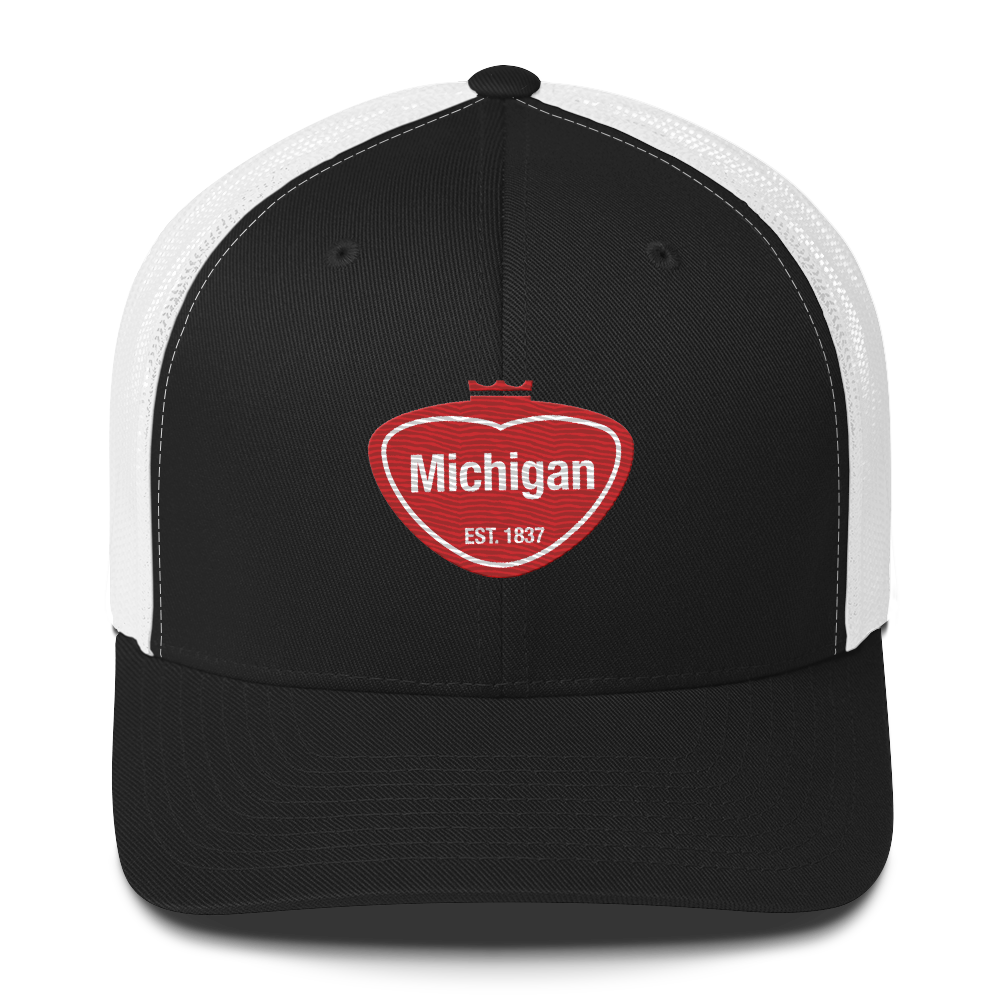 'Michigan EST 1837' Trucker Hat | Local Pop Parody