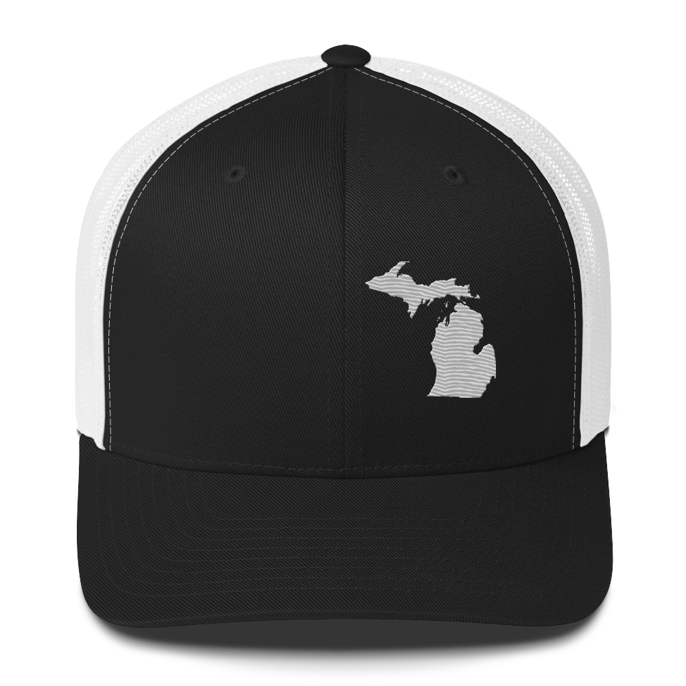 Michigan Trucker Hat | Platinum Outline