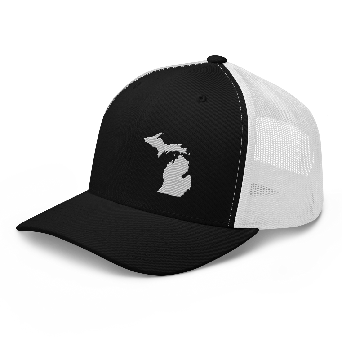 Michigan Trucker Hat | Platinum Outline