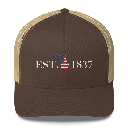 Michigan 'EST. 1837' Trucker Hat (Patriot Edition)