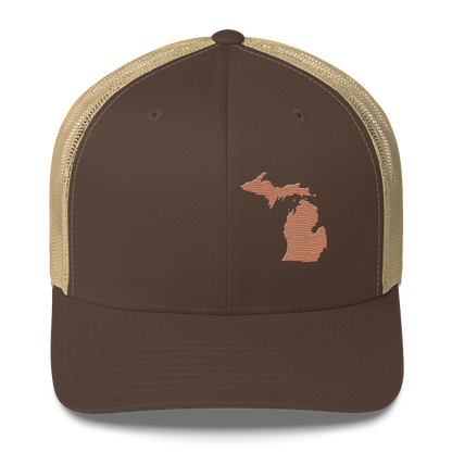 Michigan Trucker Hat | Copper Outline