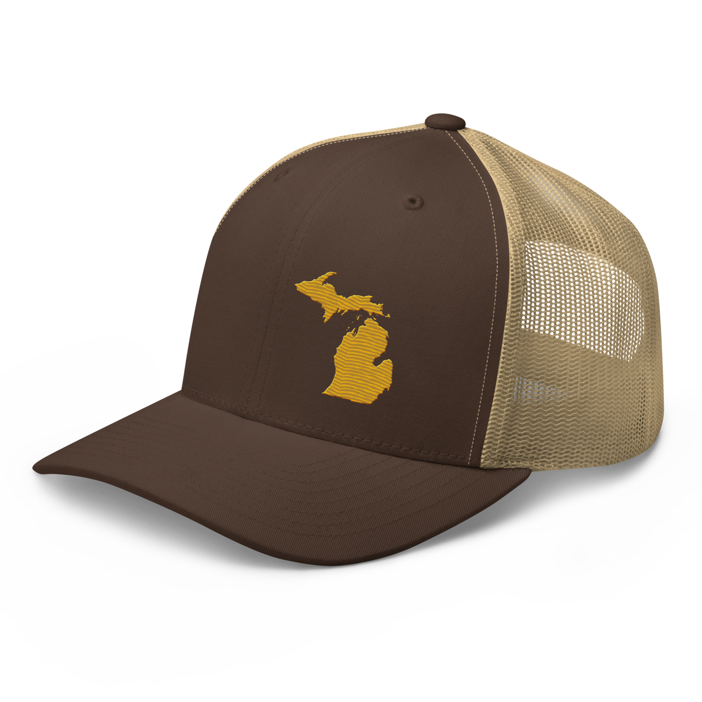 Michigan Trucker Hat | Gold Outline