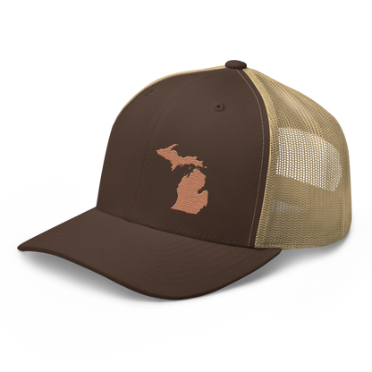 Michigan Trucker Hat | Copper Outline