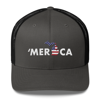 Michigan 'Merica' Trucker Hat (Patriot Edition)