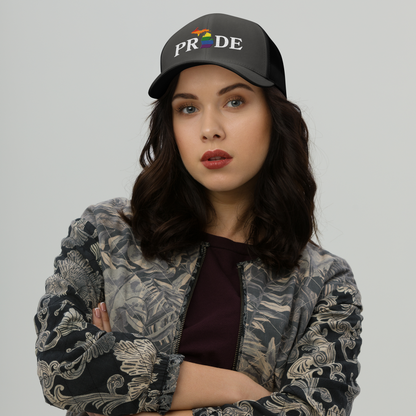 Michigan 'Pride' Trucker Hat (Rainbow Pride Outline)