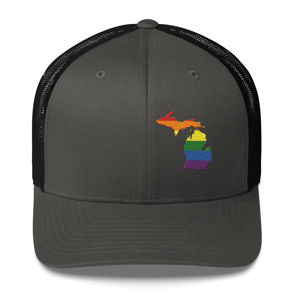 Michigan Trucker Hat (Rainbow Pride Edition)