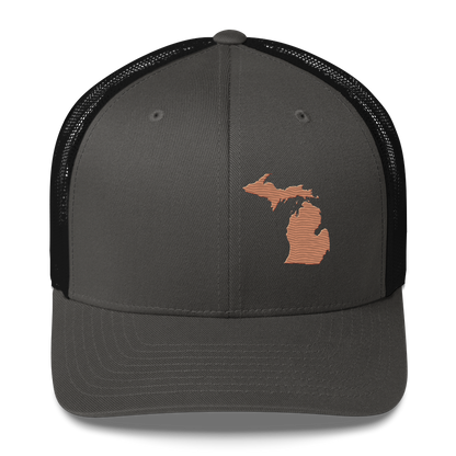 Michigan Trucker Hat | Copper Outline