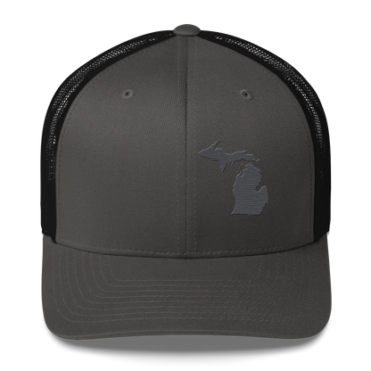 Michigan Trucker Hat | Iron Ore Grey Outline