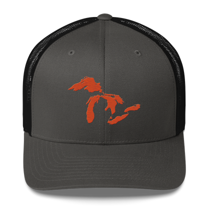 Great Lakes Trucker Hat | Maple Leaf Orange