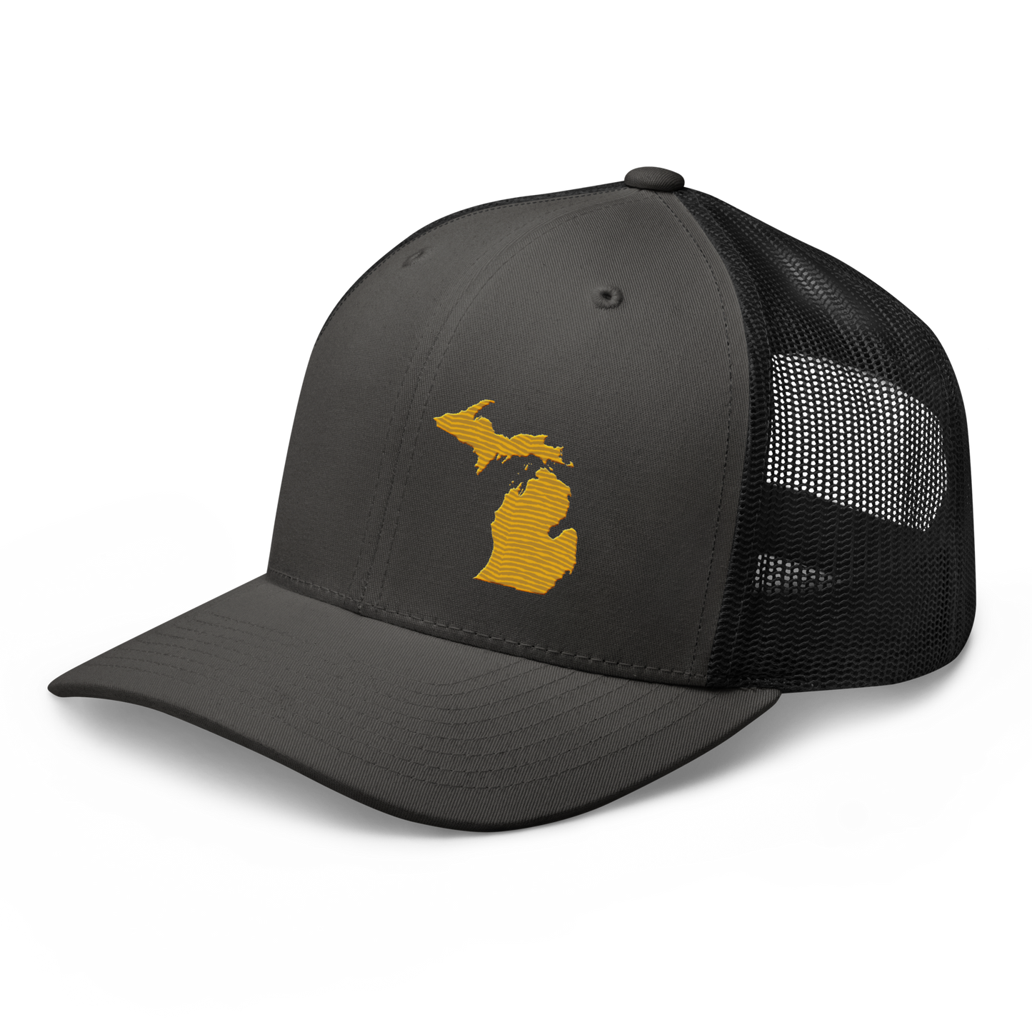 Michigan Trucker Hat | Gold Outline