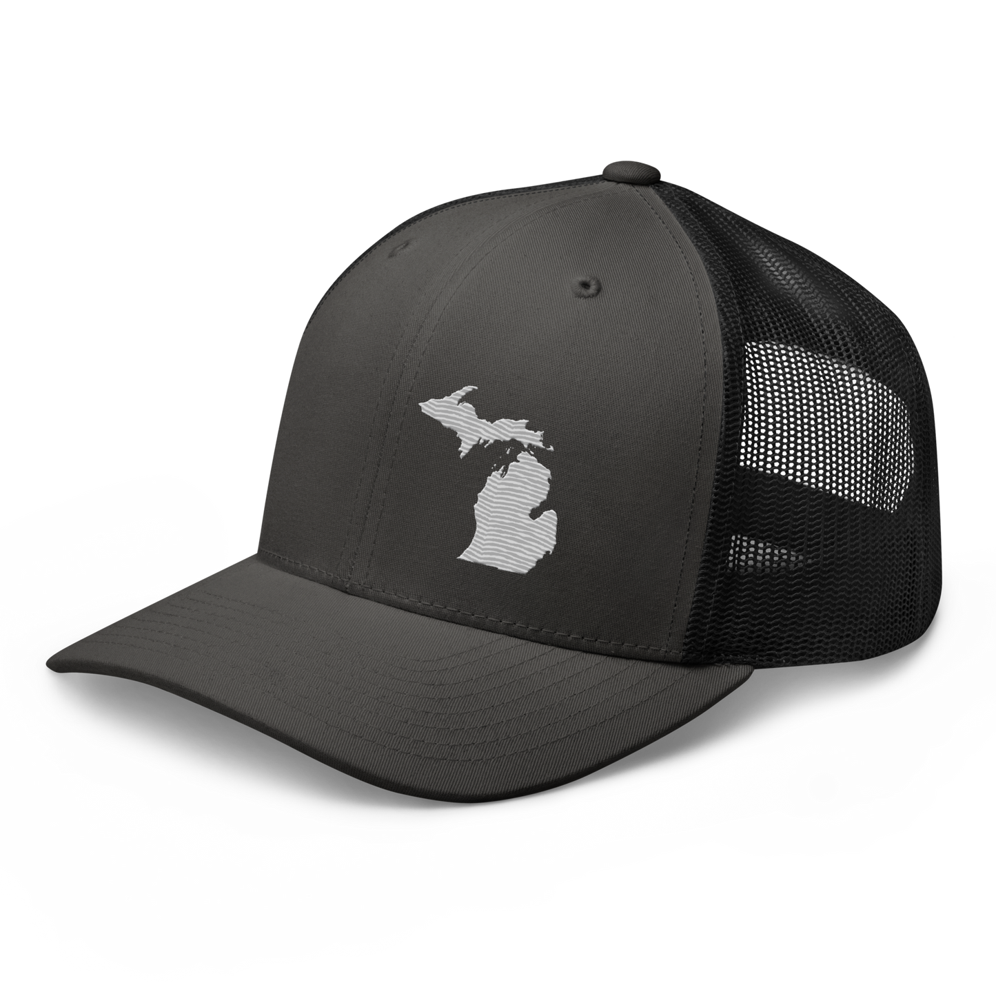 Michigan Trucker Hat | Platinum Outline