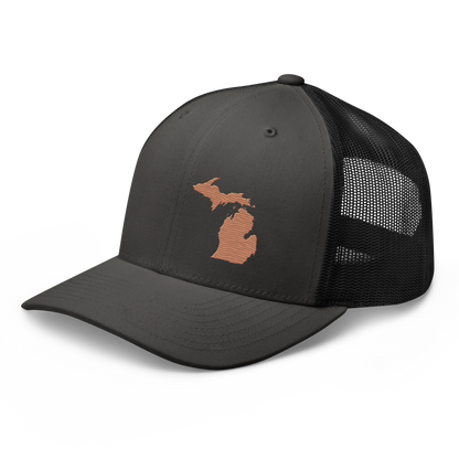 Michigan Trucker Hat | Copper Outline