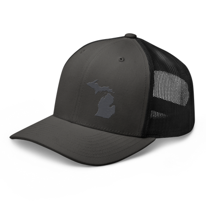 Michigan Trucker Hat | Iron Ore Grey Outline