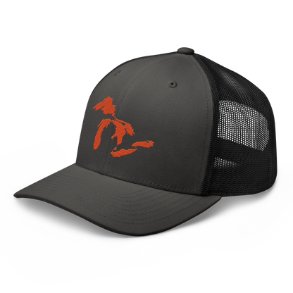 Great Lakes Trucker Hat | Maple Leaf Orange