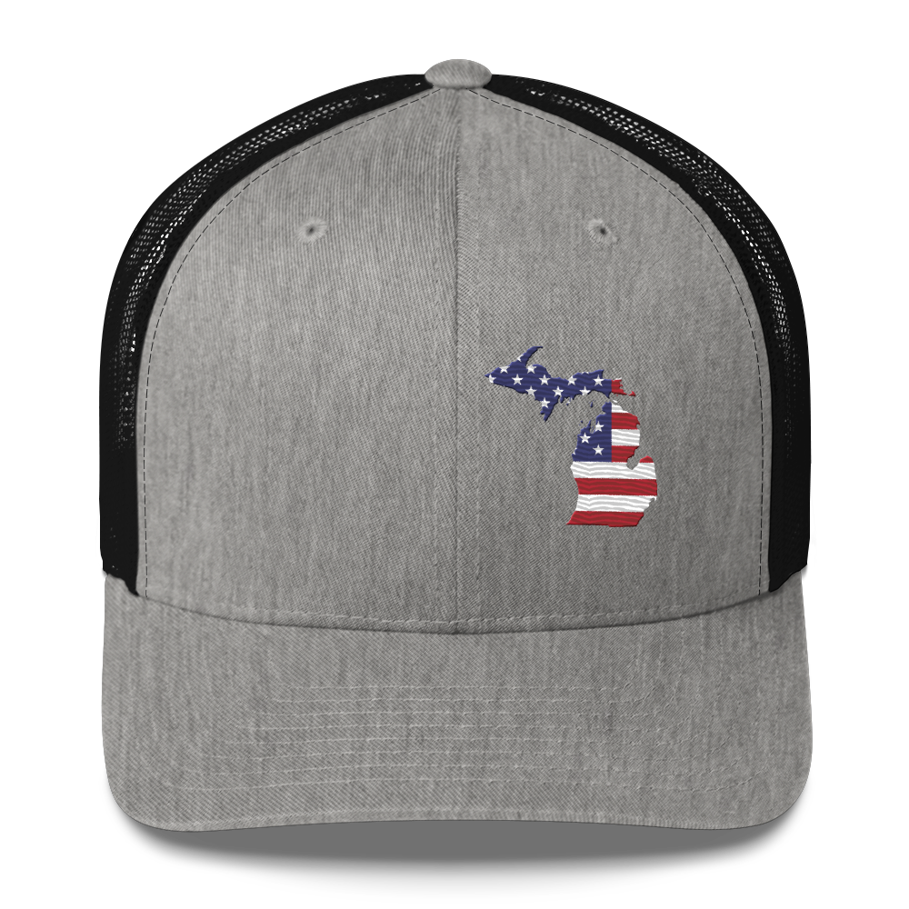 Michigan Trucker Hat | Patriotic Outline