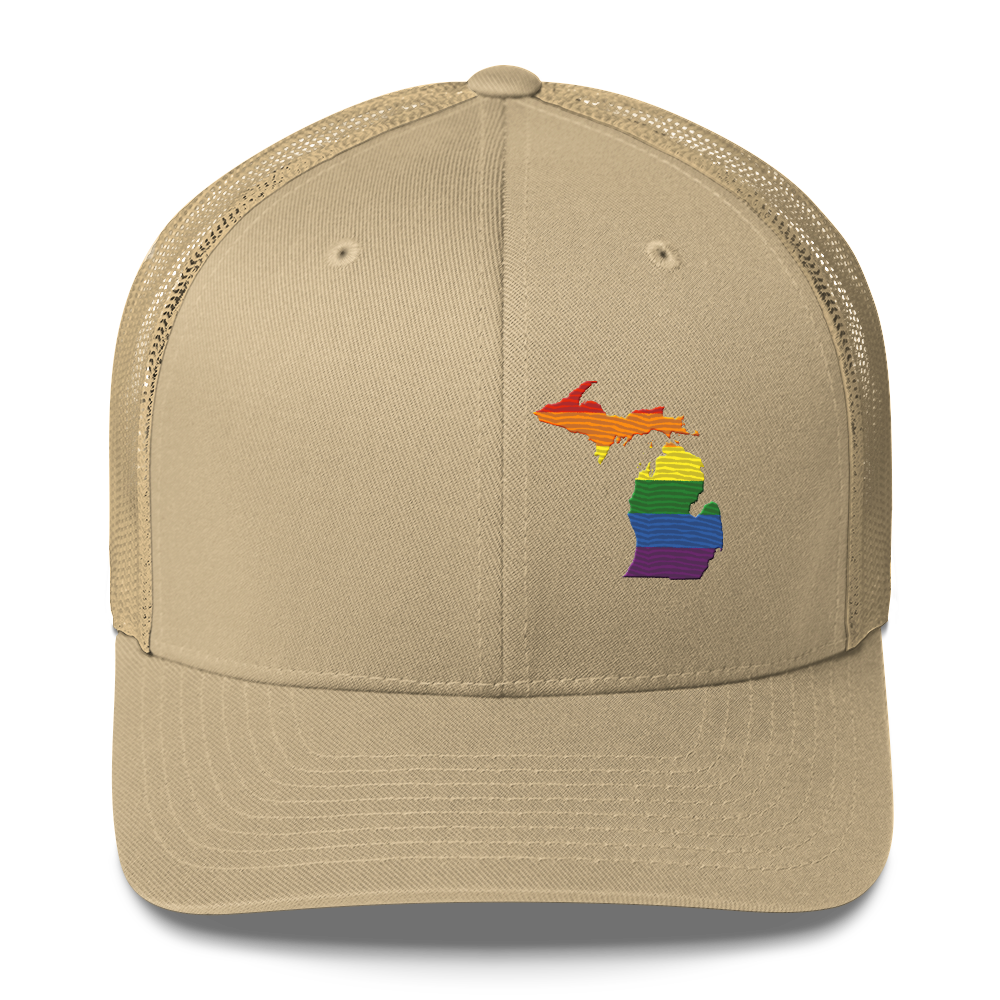 Michigan Trucker Hat (Rainbow Pride Edition)