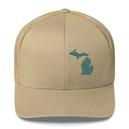 Michigan Trucker Hat | Copper Green Outline