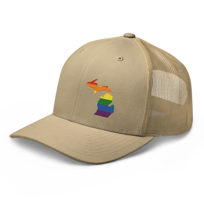 Michigan Trucker Hat (Rainbow Pride Edition)