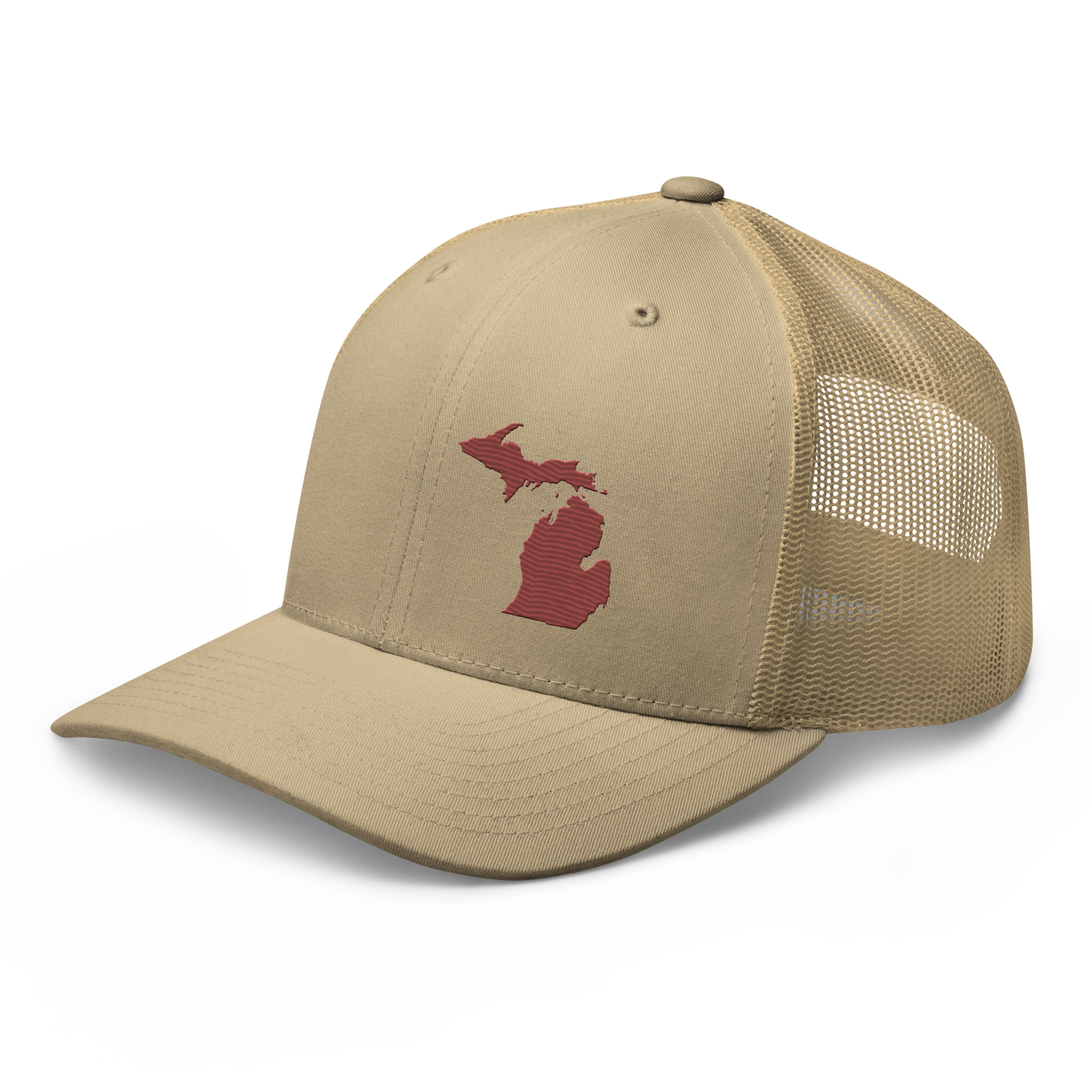 Michigan Trucker Hat | Ore Dock Red Outline