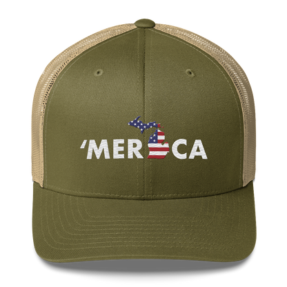 Michigan 'Merica' Trucker Hat (Patriot Edition)