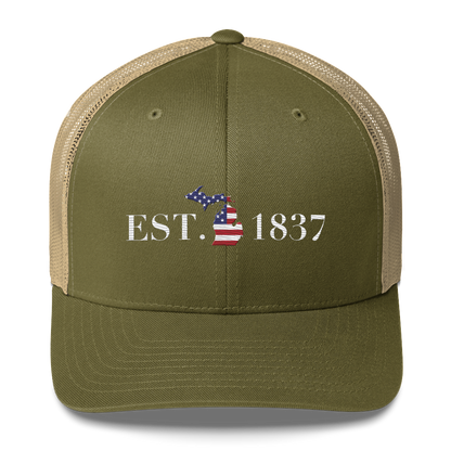 Michigan 'EST. 1837' Trucker Hat (Patriot Edition)