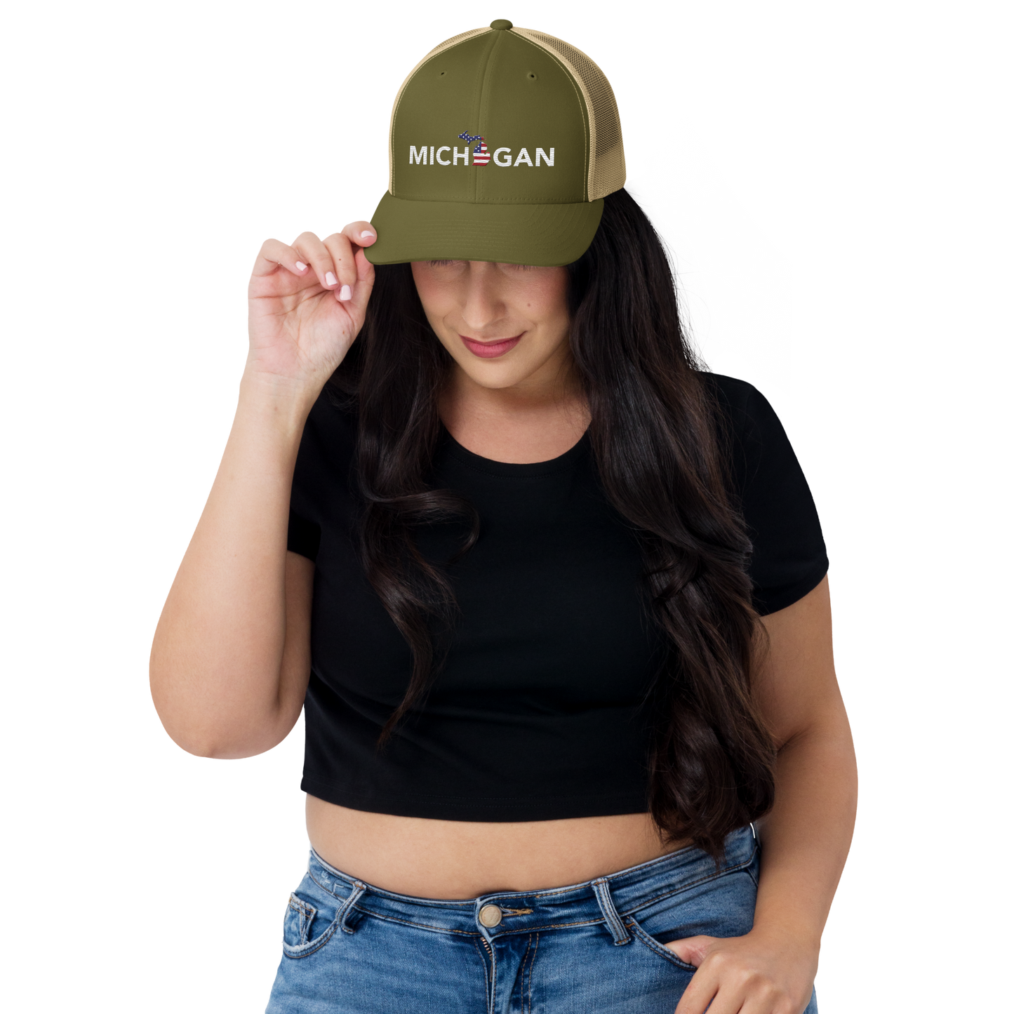 'Michigan' Trucker Hat (Sans Font Patriot Edition)