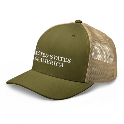 'United States of America' Trucker Hat (Michigan Patriot Edition)