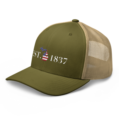 Michigan 'EST. 1837' Trucker Hat (Patriot Edition)