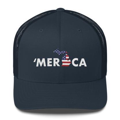 Michigan 'Merica' Trucker Hat (Patriot Edition)