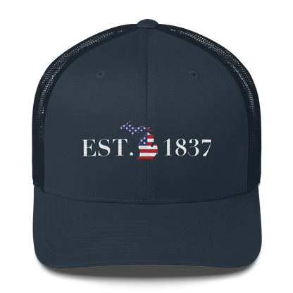 Michigan 'EST. 1837' Trucker Hat (Patriot Edition)