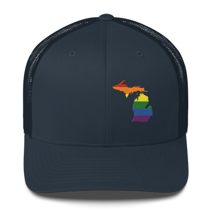 Michigan Trucker Hat (Rainbow Pride Edition)