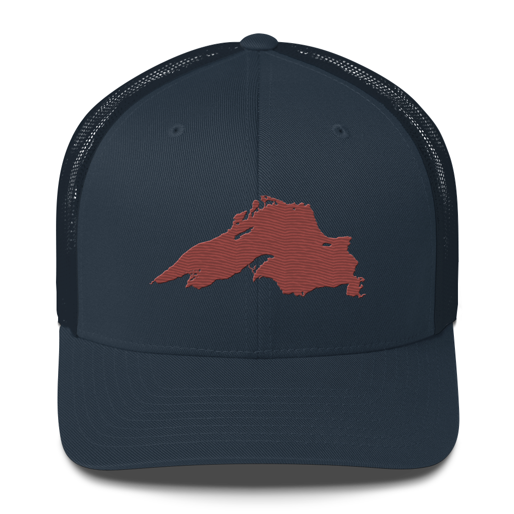 Lake Superior Trucker Hat | Ore Dock Red