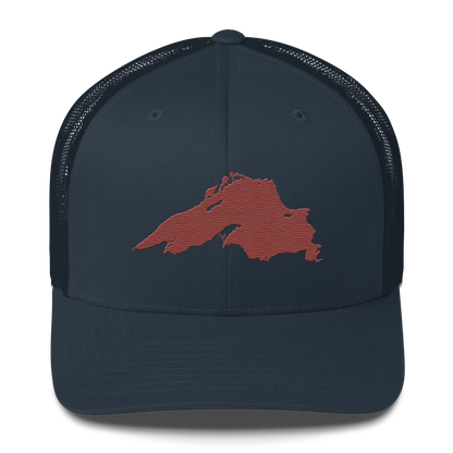 Lake Superior Trucker Hat | Ore Dock Red