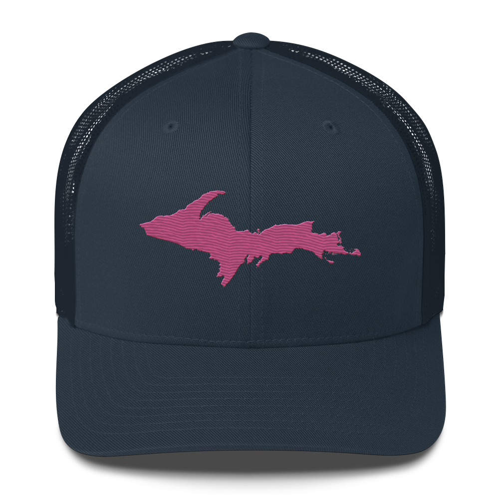 Upper Peninsula Trucker Hat | Apple Blossom Pink