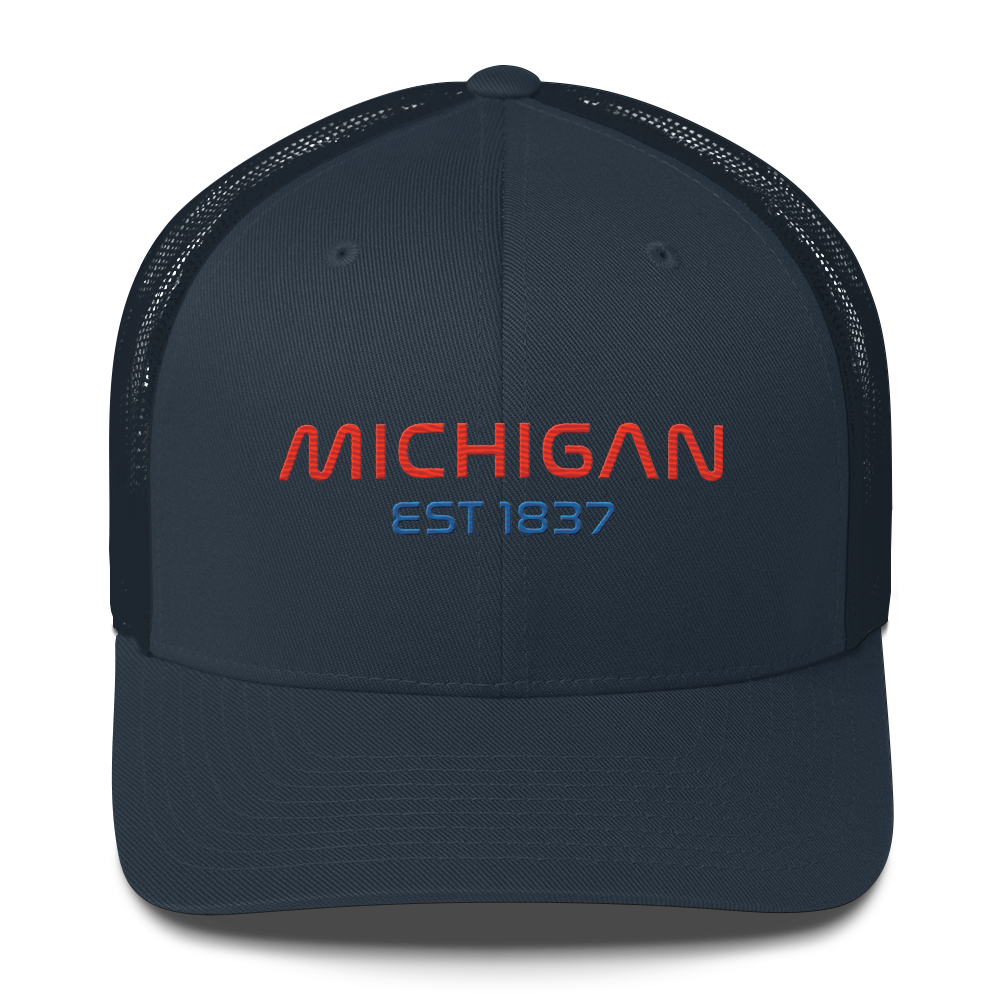 'Michigan EST 1837' Trucker Hat | Space Agency Parody