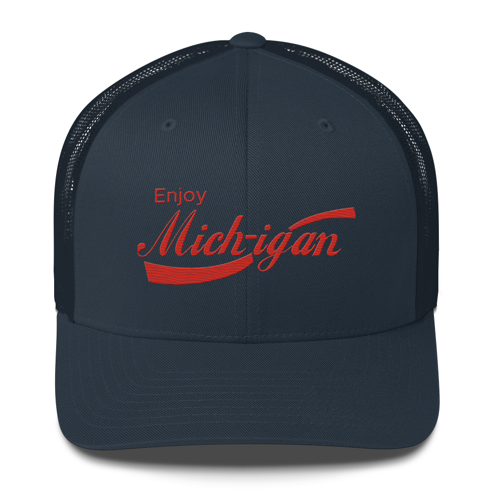 'Enjoy Michigan' Trucker Hat | Sodapop Parody